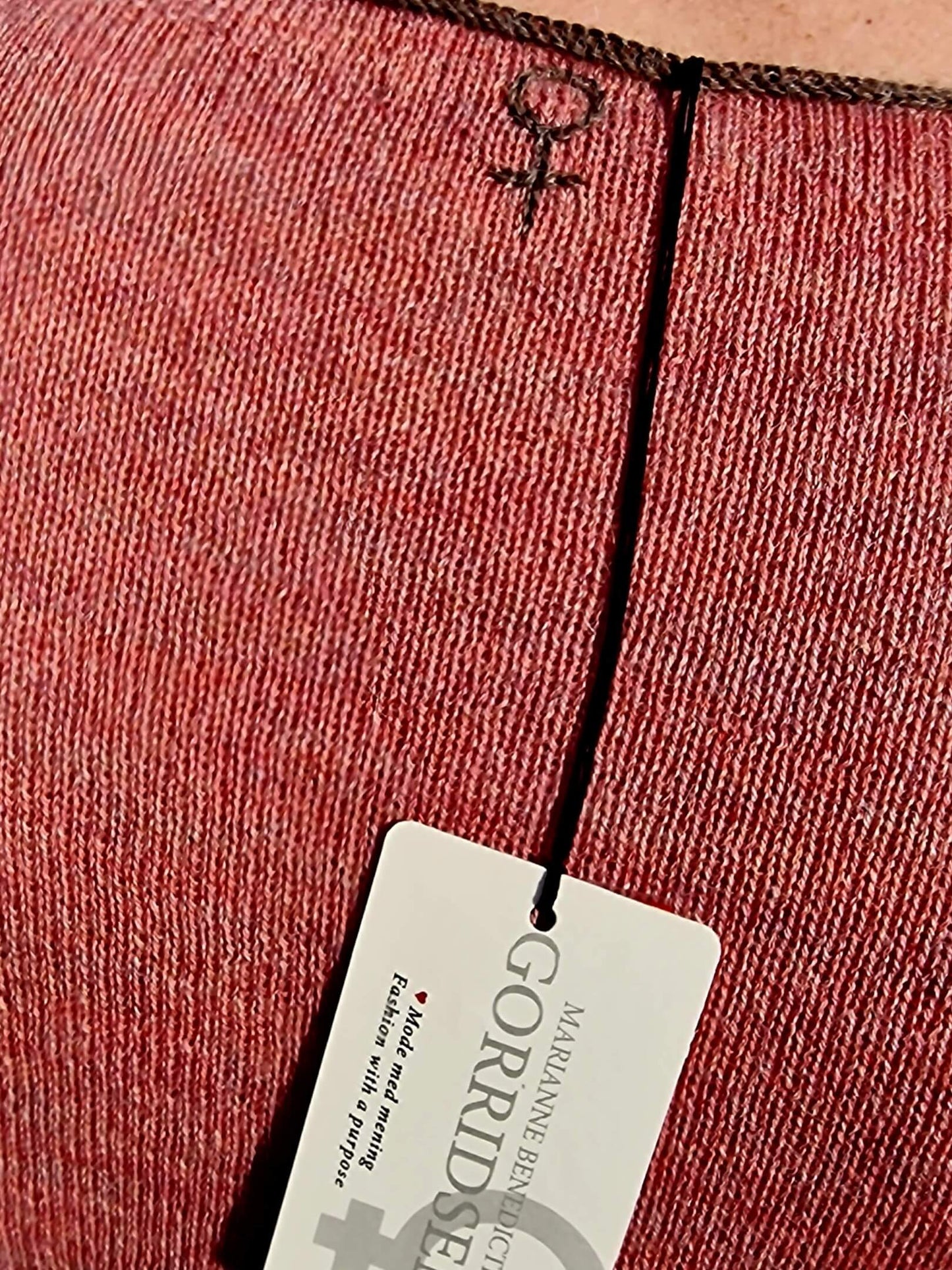 Strikbluse i Alpaca, coral rose