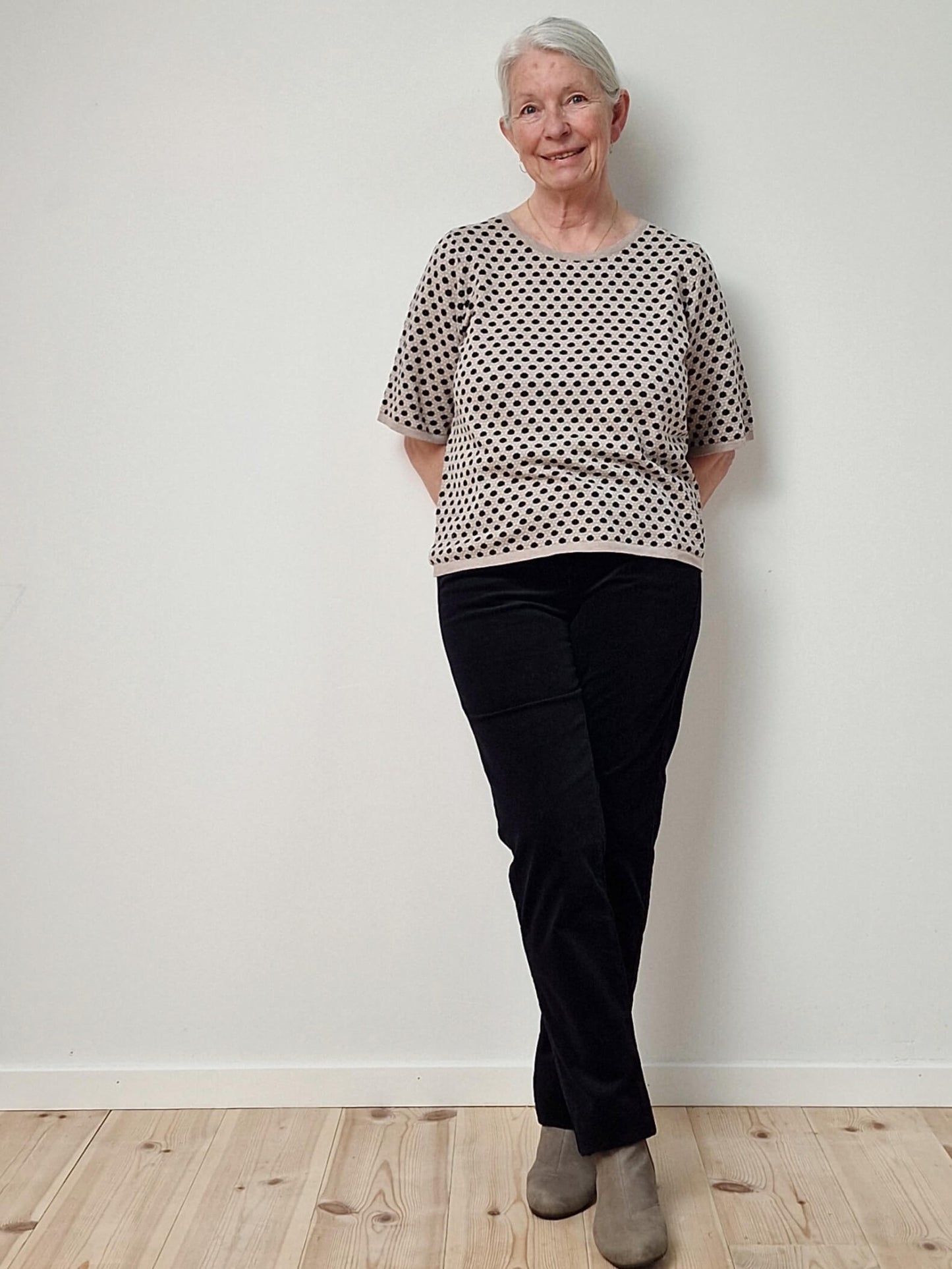 Lang buks i sort babyfløjl