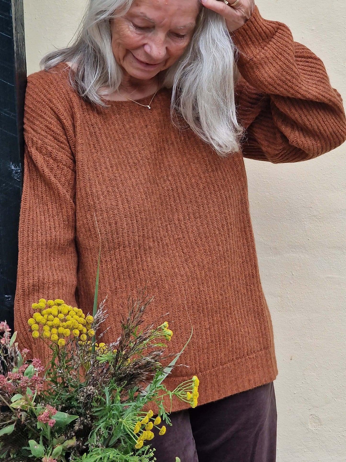 Patentstrikket sweater