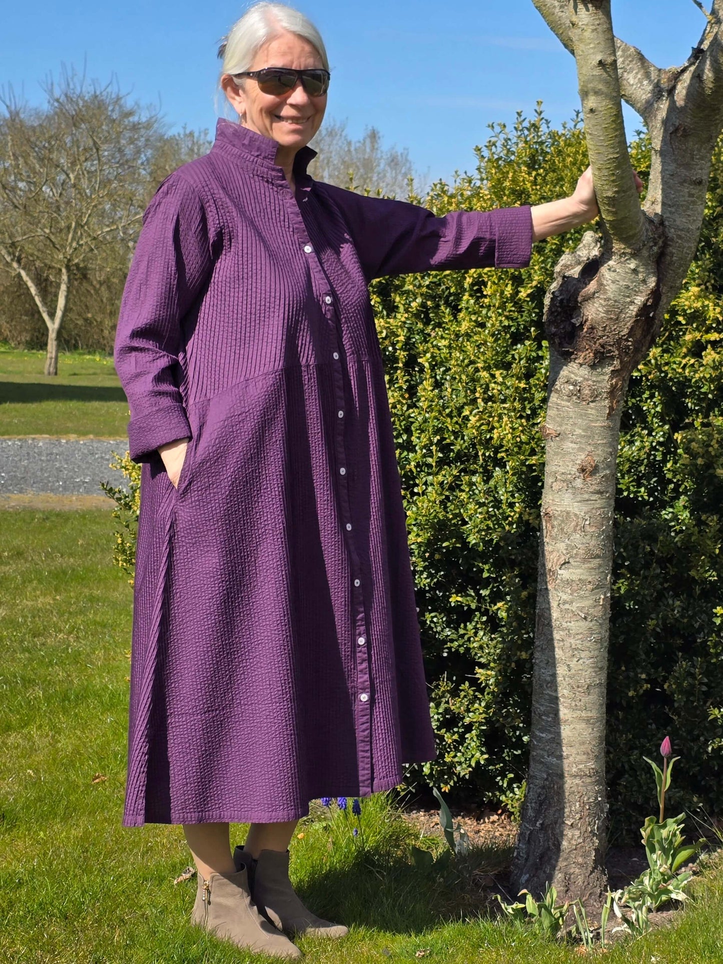 Violet skjortekjole