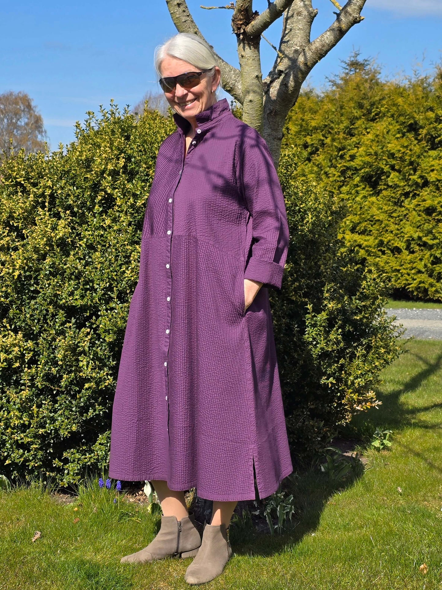 Violet skjortekjole