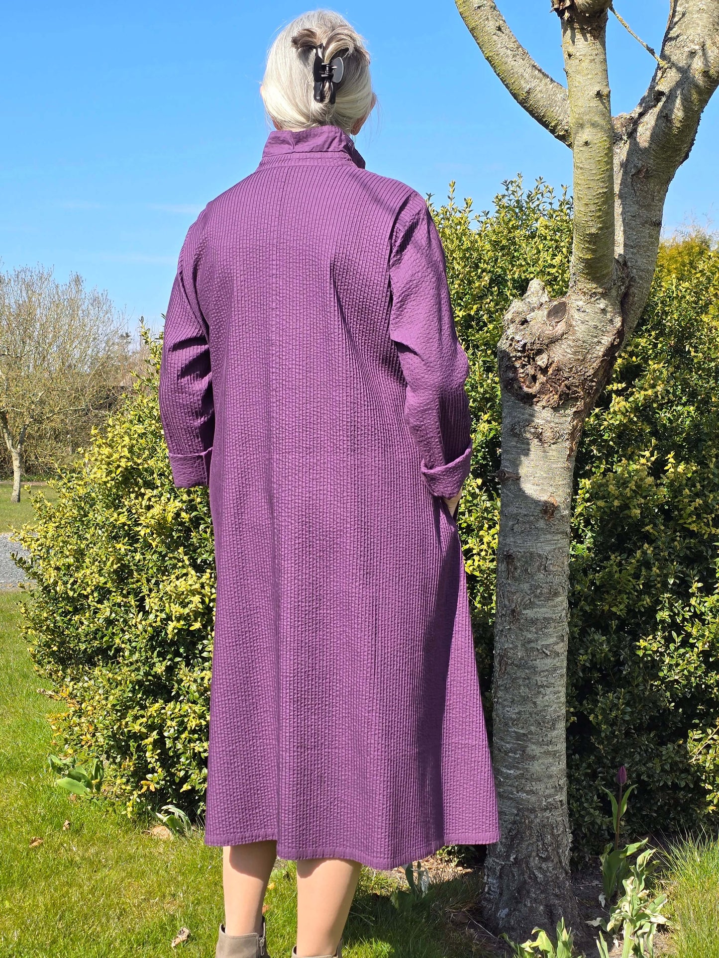 Violet skjortekjole