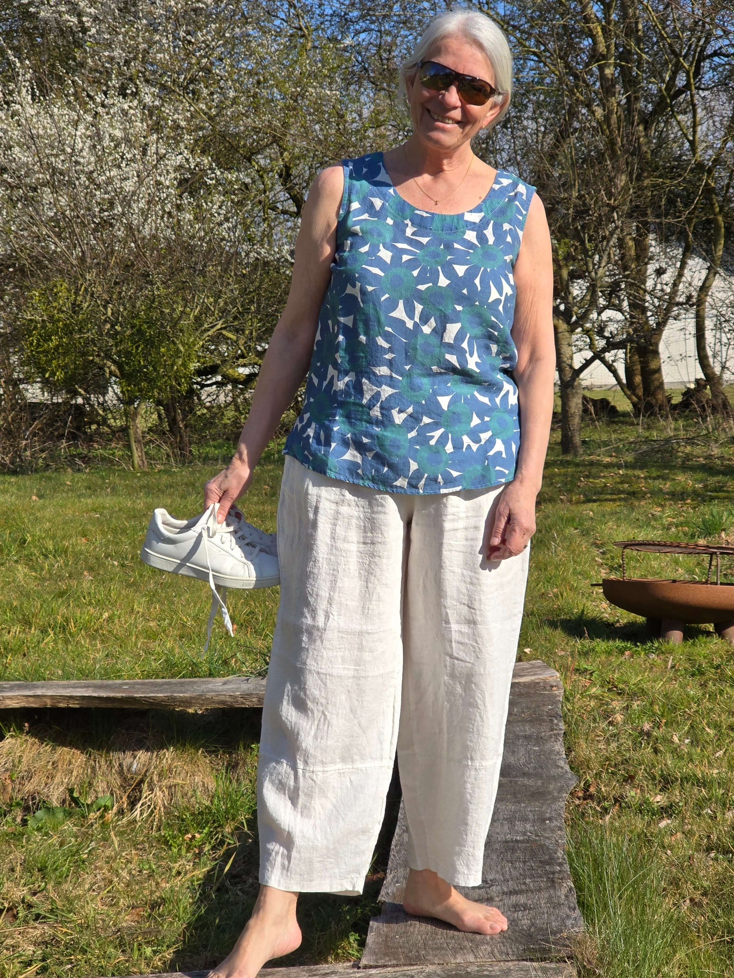 Blomstret top