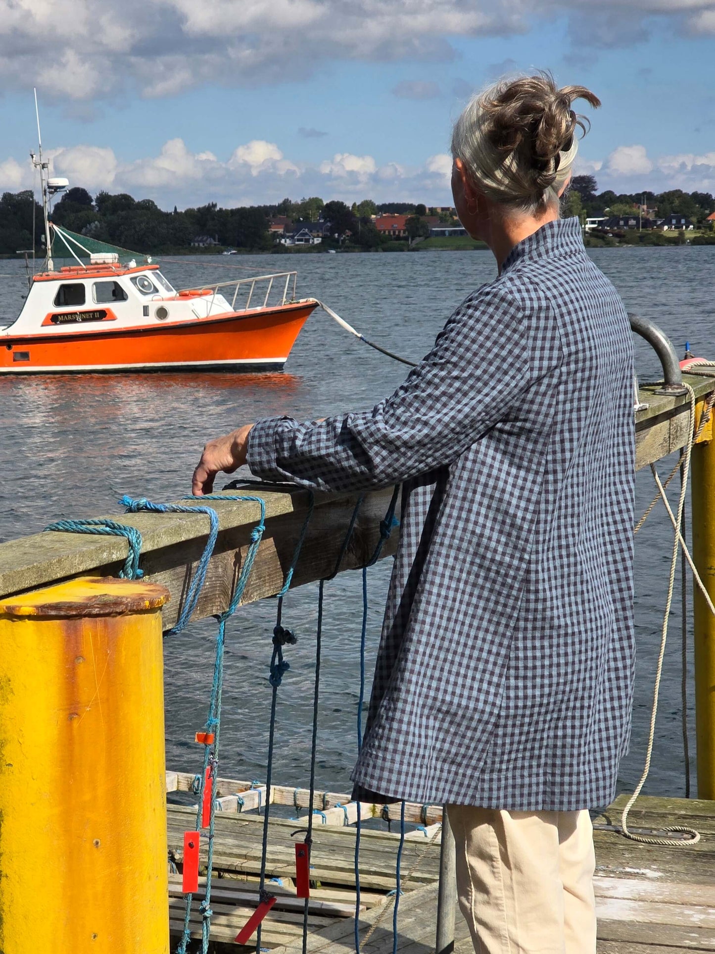 Ternet lang skjorte i A-facon