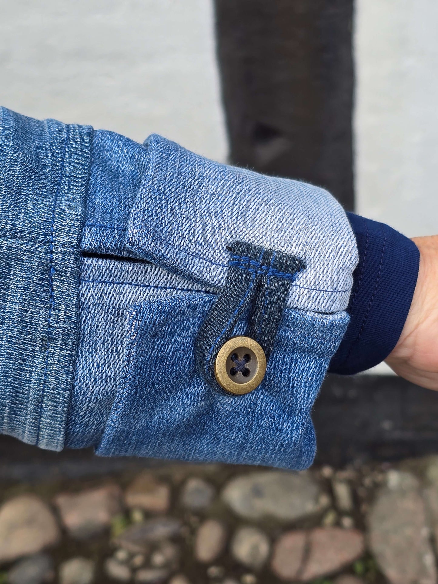 Let jakke af upcycled denim(01)