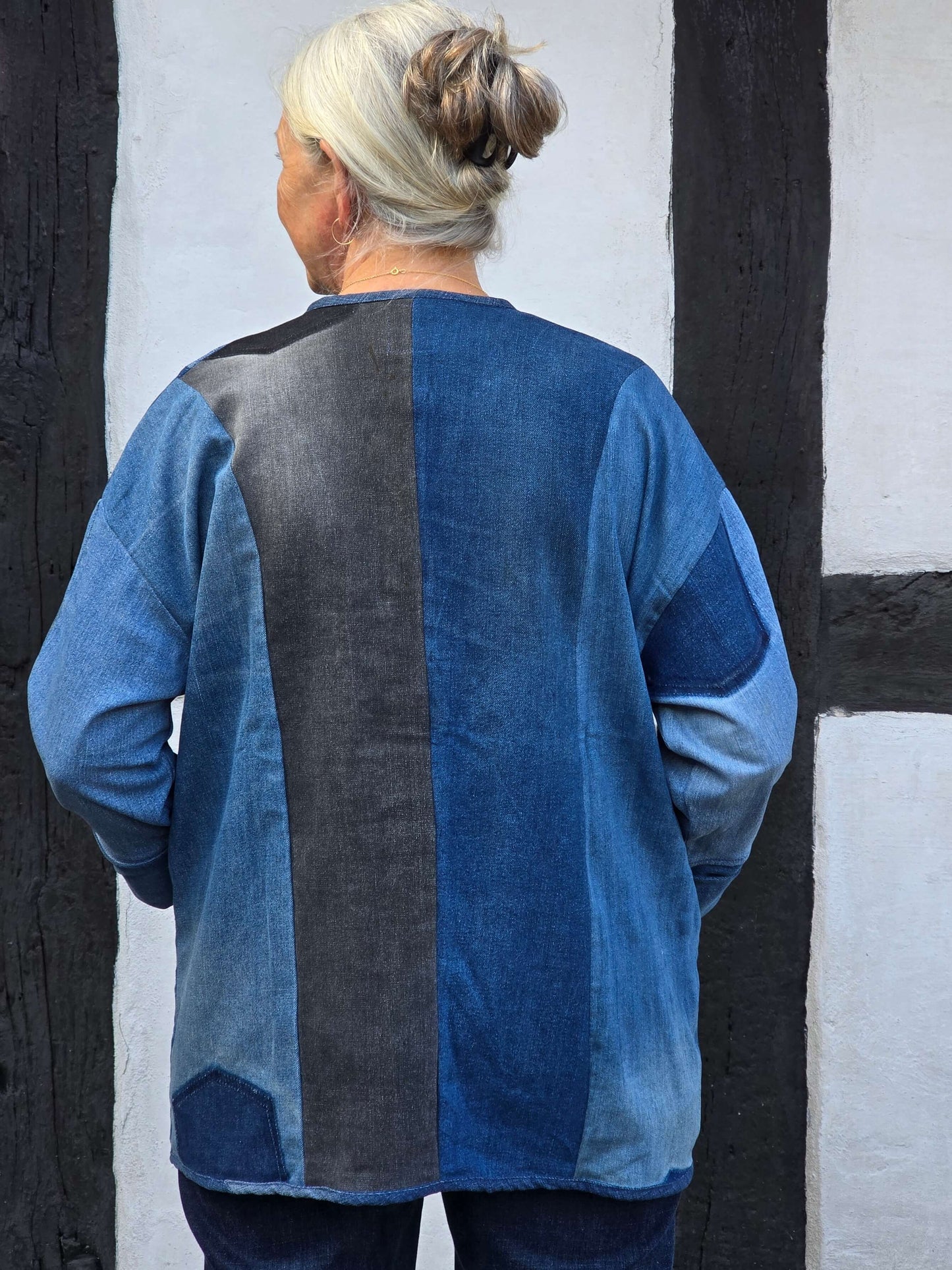 Let jakke af upcycled denim(02)