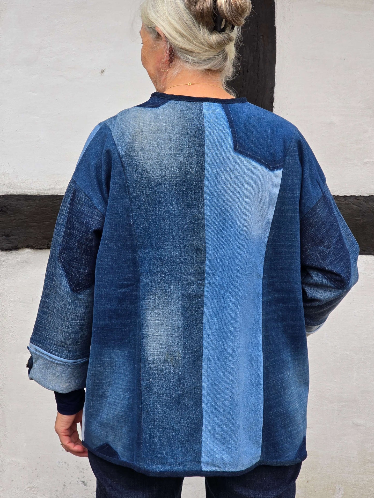 Let jakke af upcycled denim(01)