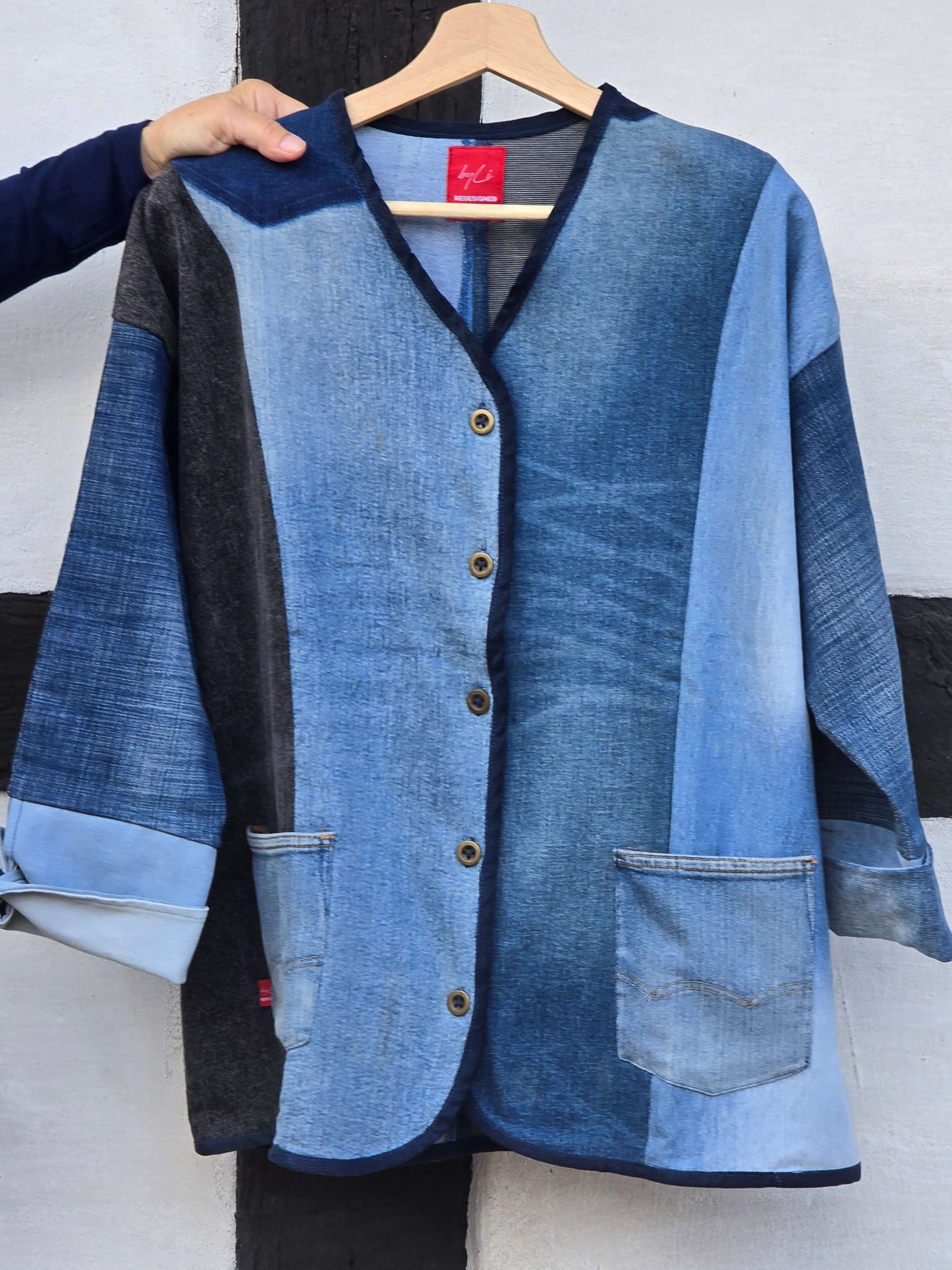 Let jakke af upcycled denim(01)