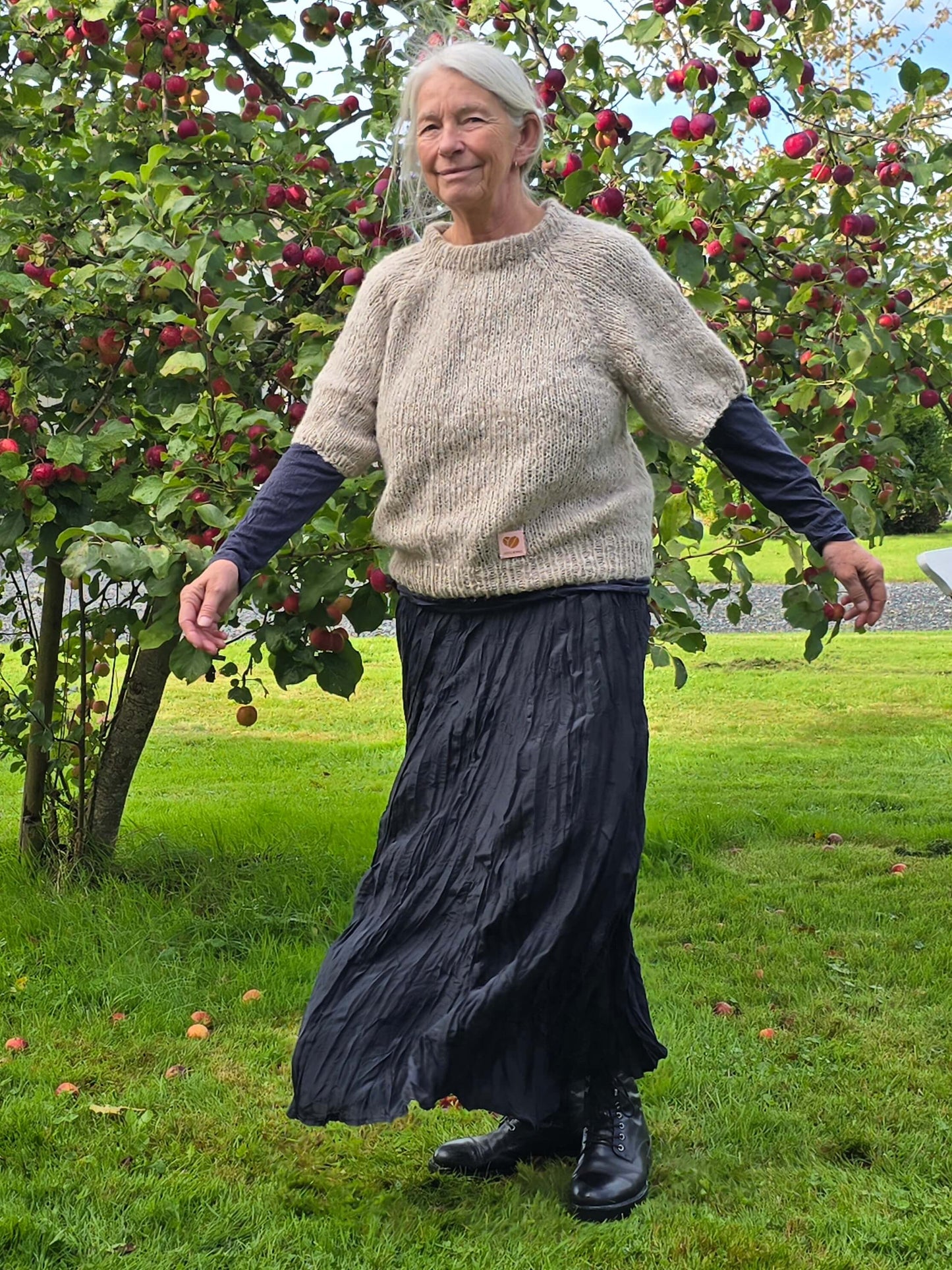 Håndstrikket T-shirt