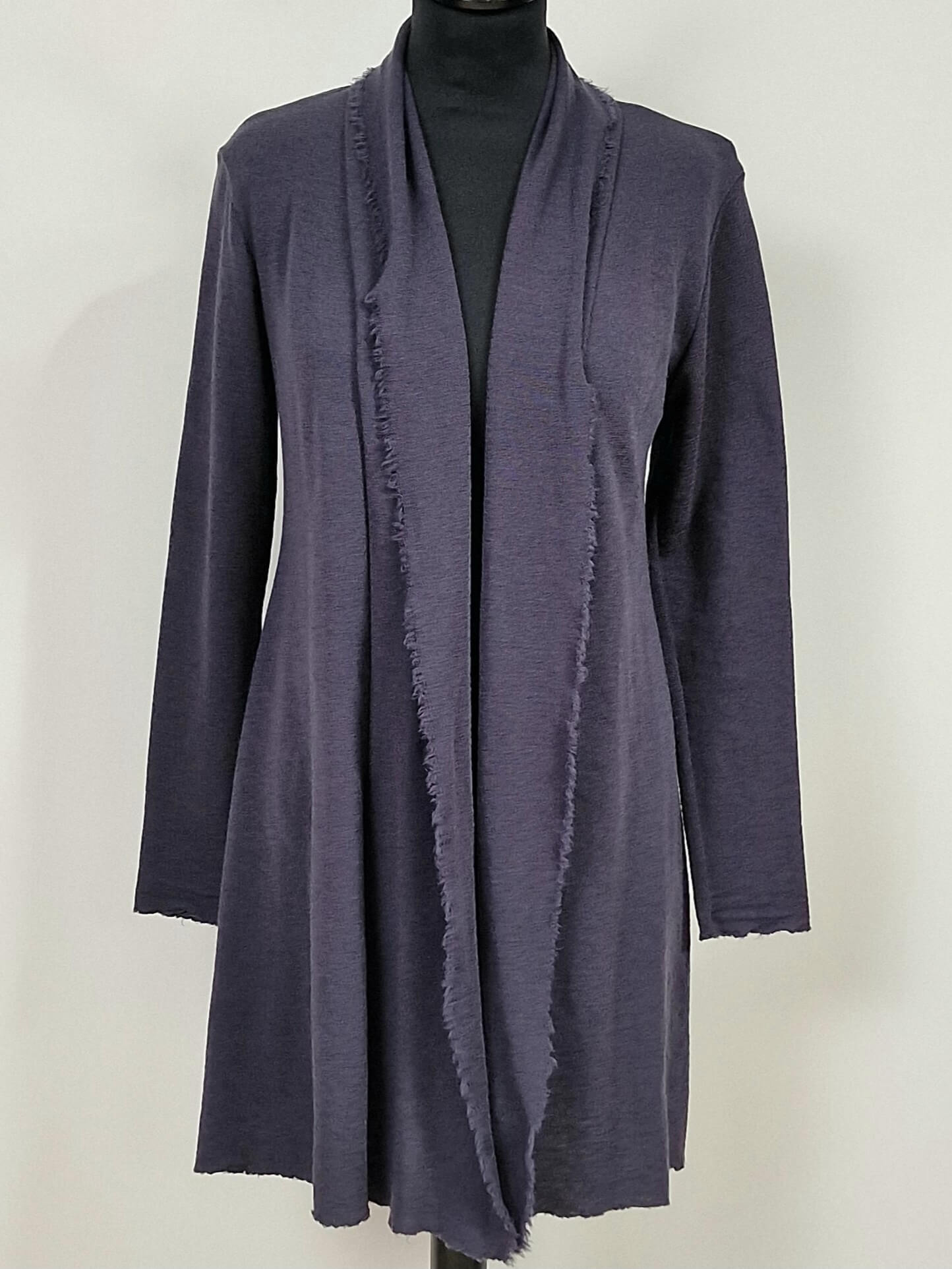 Cardigan med rå kanter