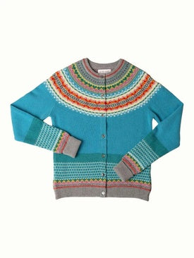 Cardigan model Alpine, "Aqua"