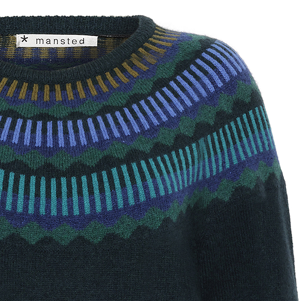 Sweater med mønsterstrik