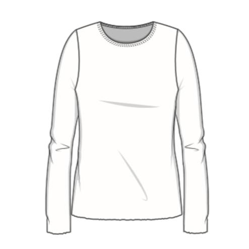 4002 Uldbluse med lange ærmer, Chili Red