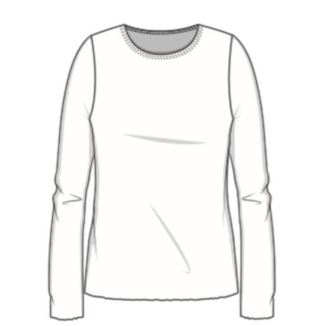 4002 Uldbluse med lange ærmer, Granite
