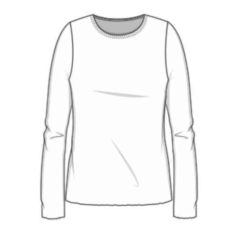 4002 Uldbluse med lange ærmer, Moss