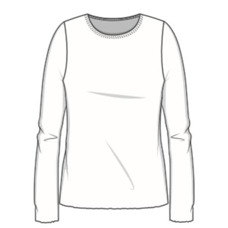 4002 Uldbluse med lange ærmer, Petrol Blue