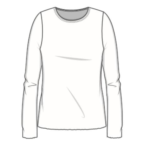 4002 Uldbluse med lange ærmer, Cobalt Blue