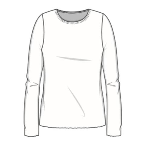 4002 Uldbluse med lange ærmer, Leek Green