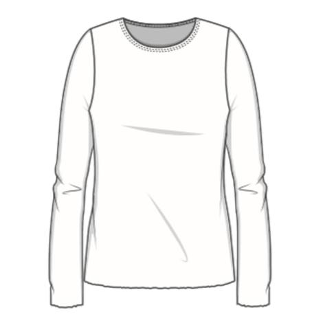 4002 Uldbluse med lange ærmer, Terracotta Melange