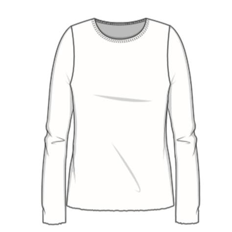 4002 Uldbluse med lange ærmer, Black