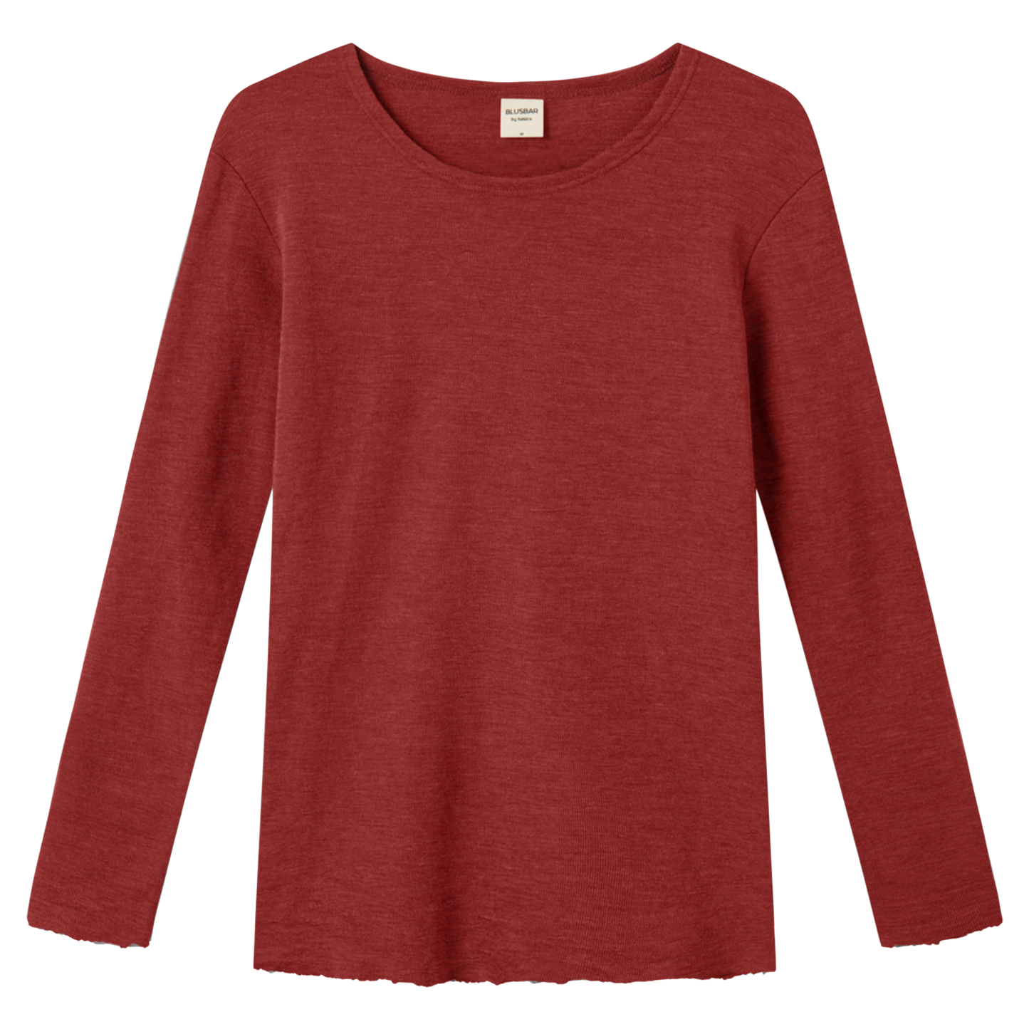 4002 Uldbluse med lange ærmer, Terracotta Melange