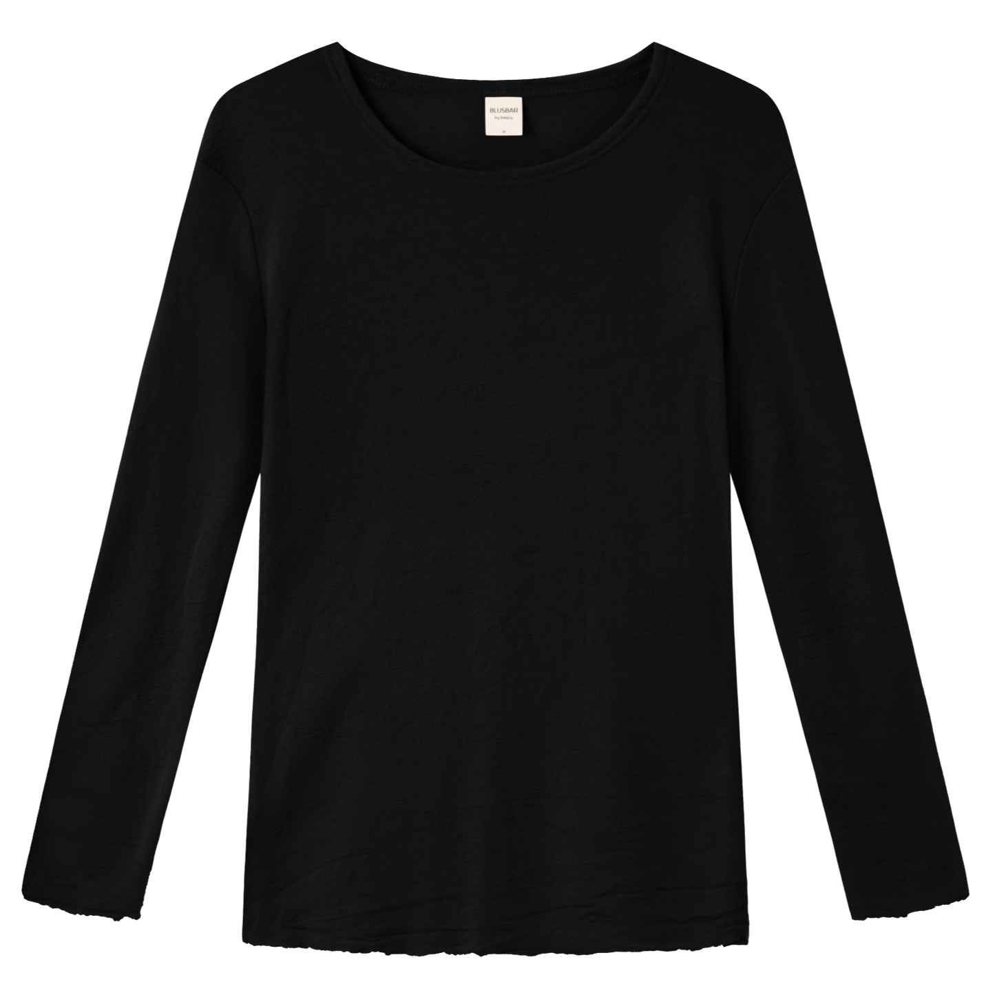 4002 Uldbluse med lange ærmer, Black