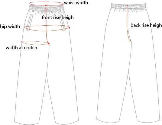 Løs denimbuks med elastik