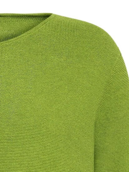 Grøn cardigan med en enkelt knap