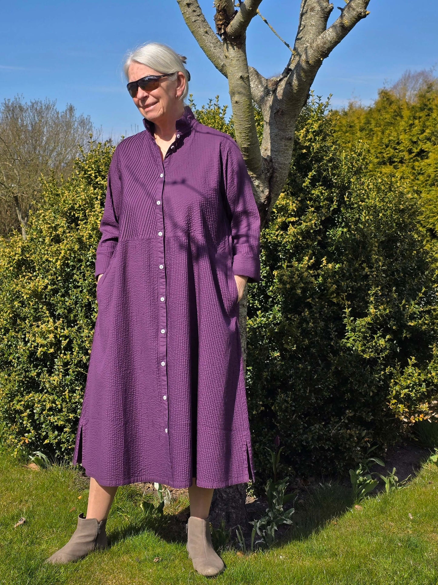 Violet skjortekjole