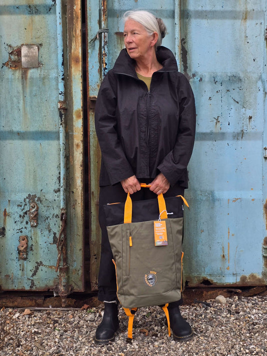 Grøn rygsæk - af upcyclede materialer