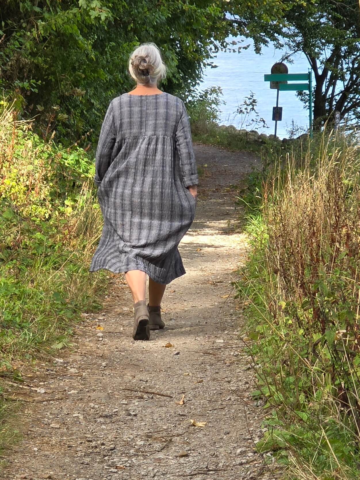 Kjole/jakke i grå tern