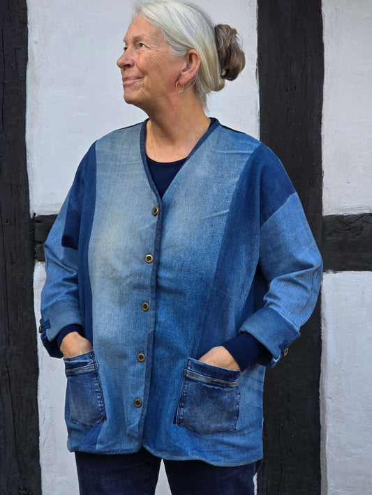 Let jakke af upcycled denim(02)
