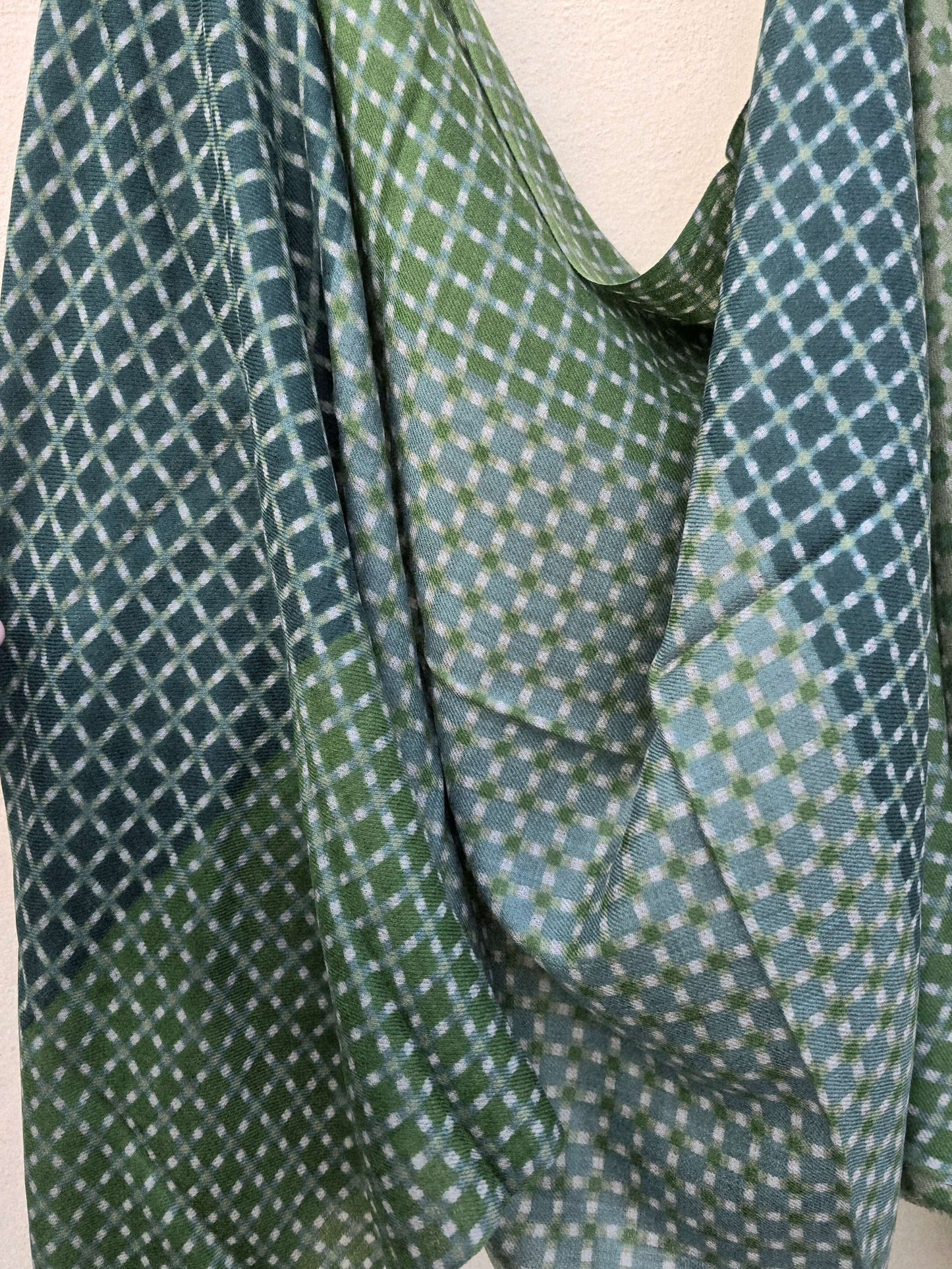 Multifarvede cashmere tørklæder med små tern