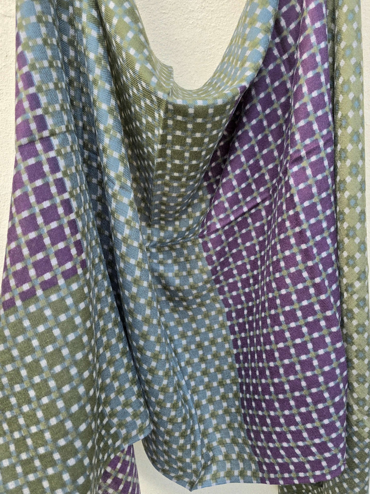 Multifarvede cashmere tørklæder med små tern