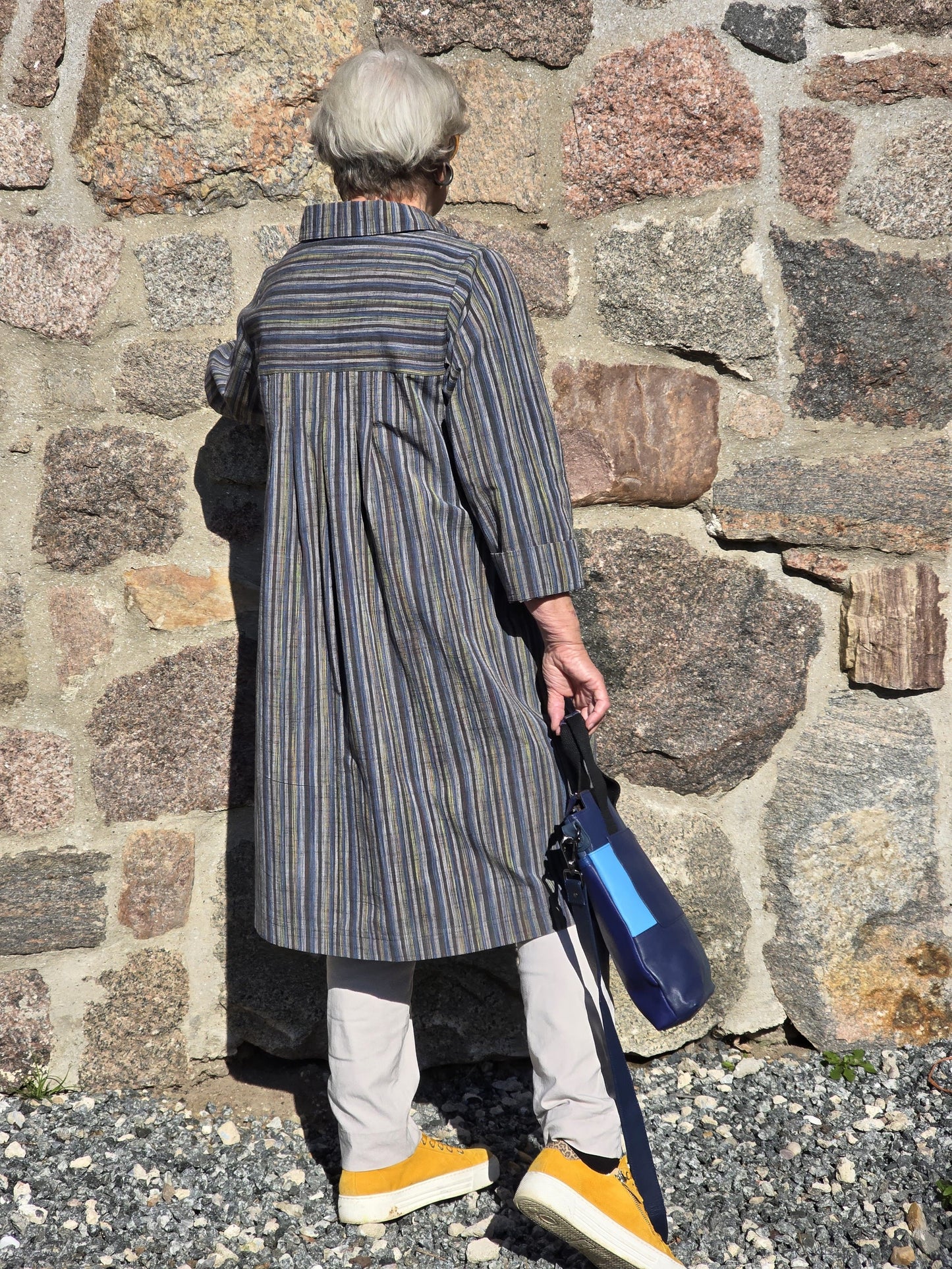 Lang skjortejakke med knapper