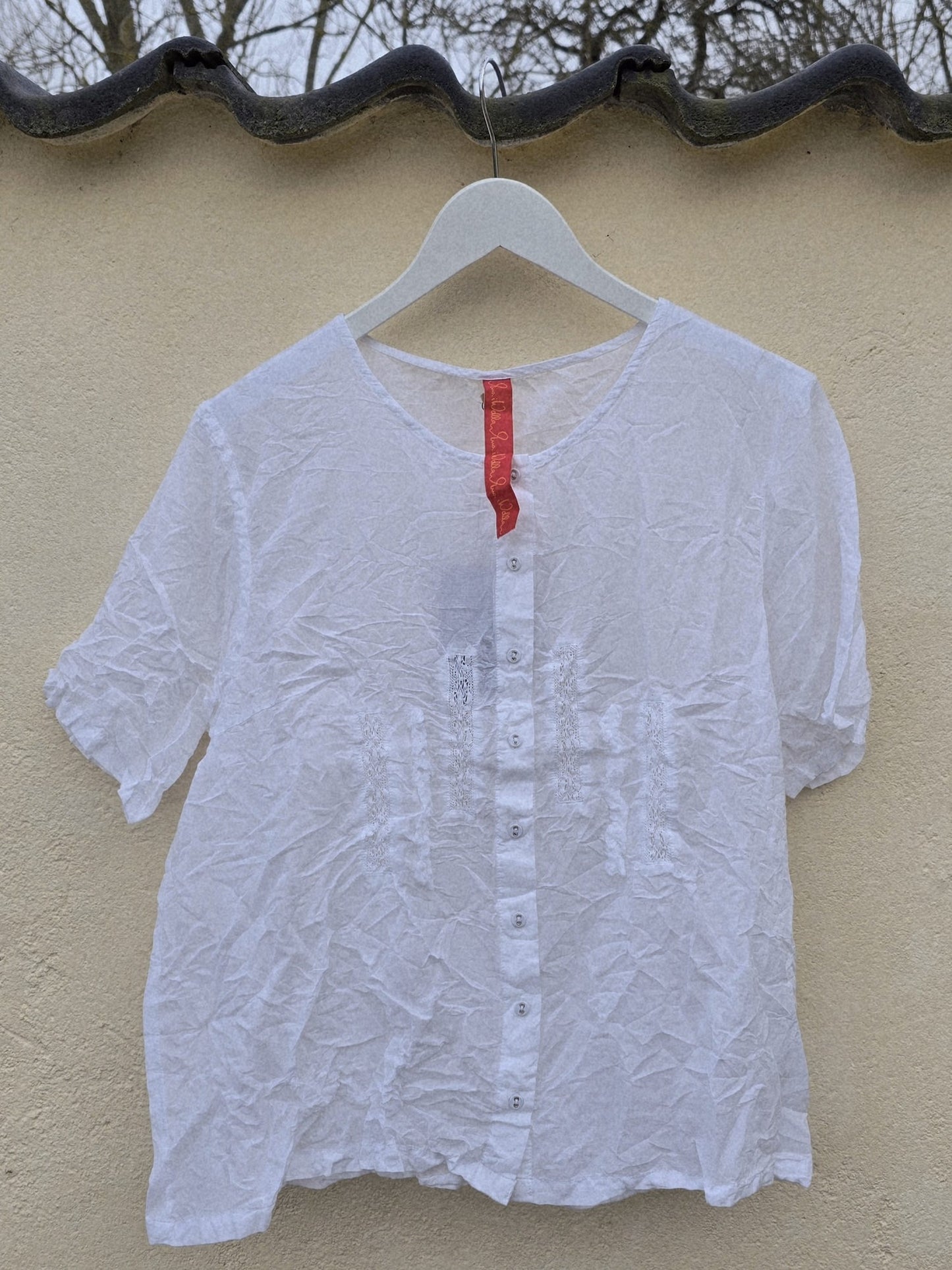 Hvid skjortebluse "Gun"