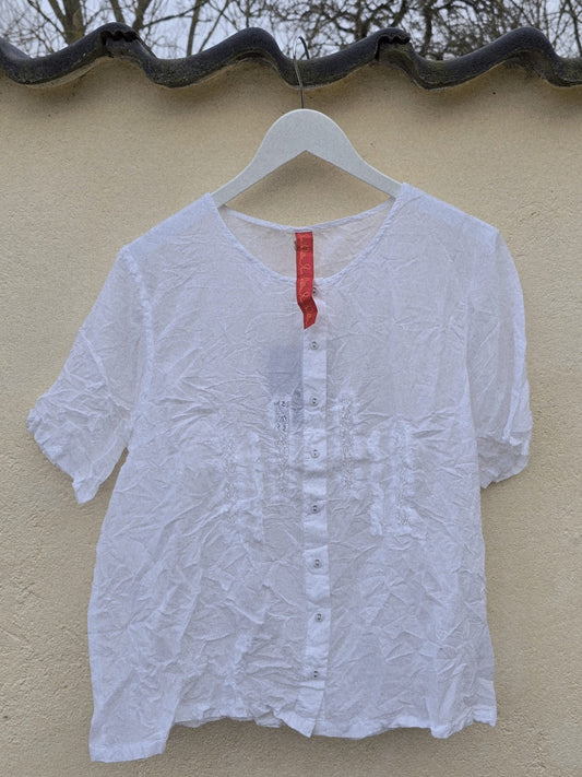 Hvid skjortebluse "Gun"