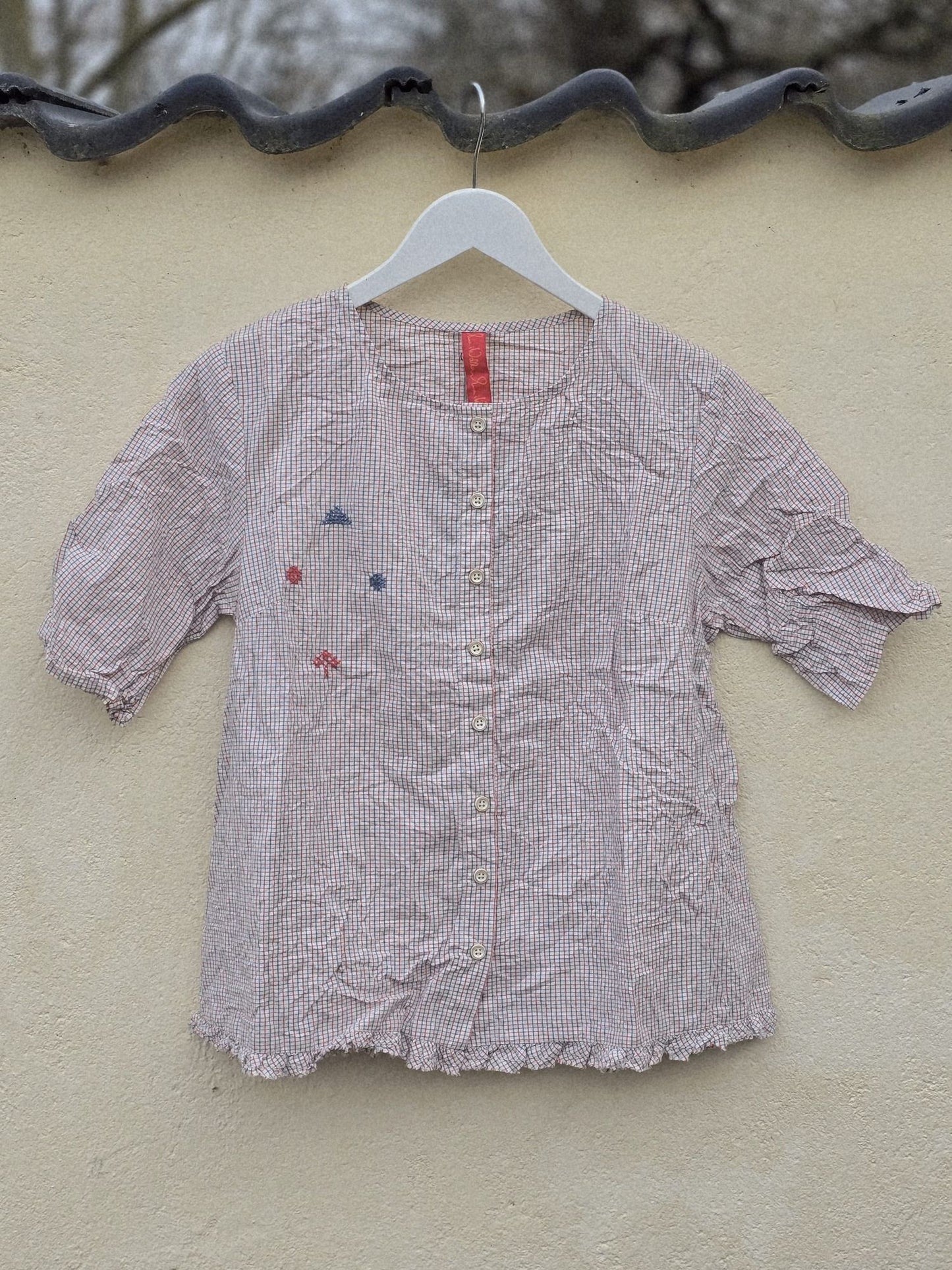 Småternet skjortebluse "Rachelle"