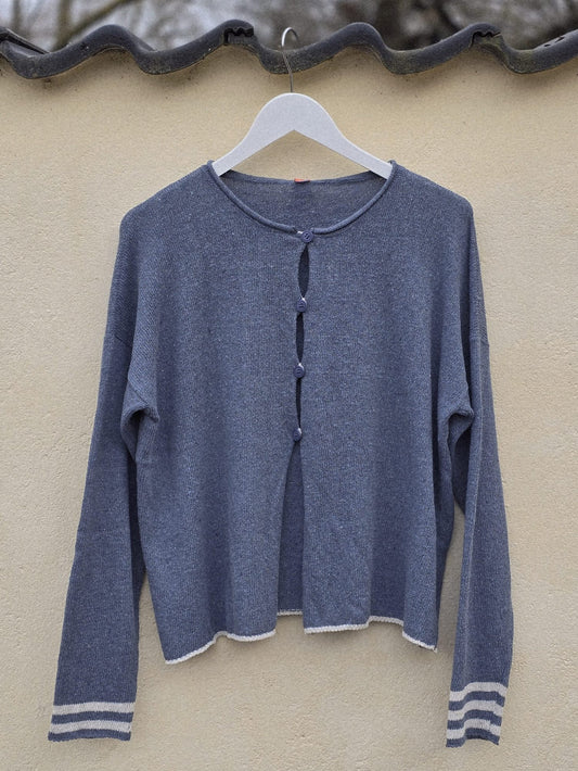 Blå cardigan "Cordelia"
