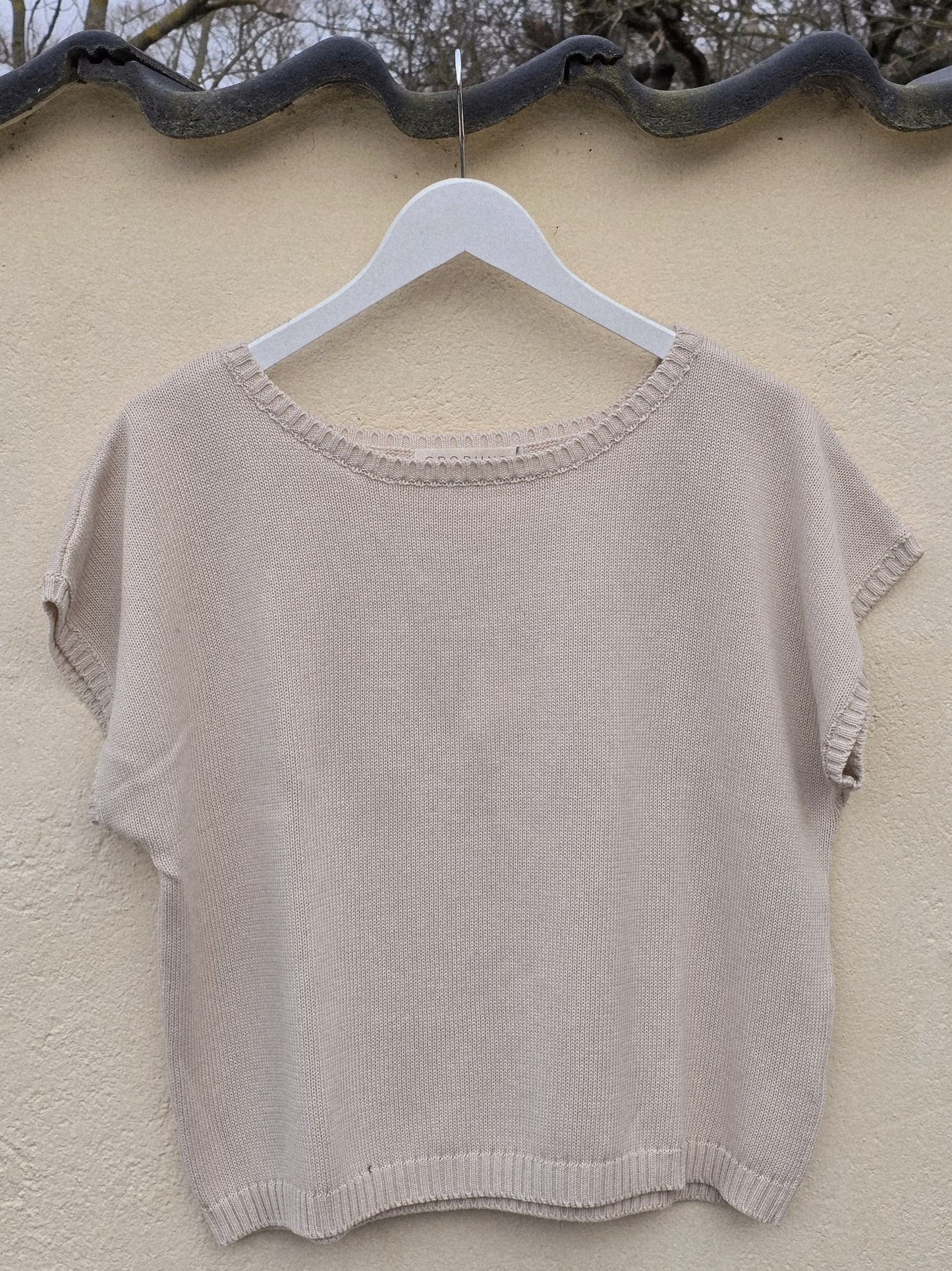 Strikket bluse i økologisk bomuld. model "Merle"