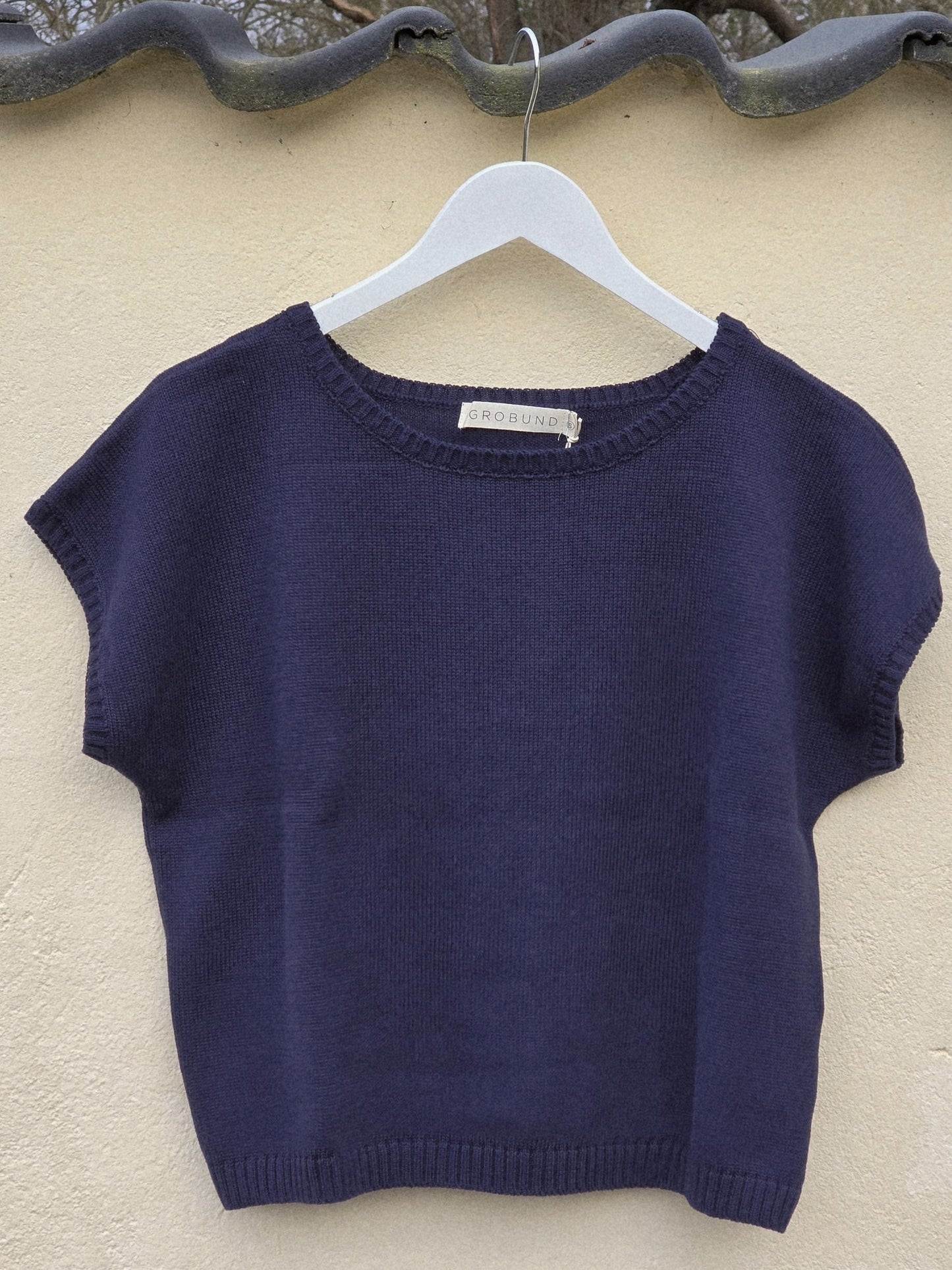 Strikket bluse i økologisk bomuld. model "Merle"