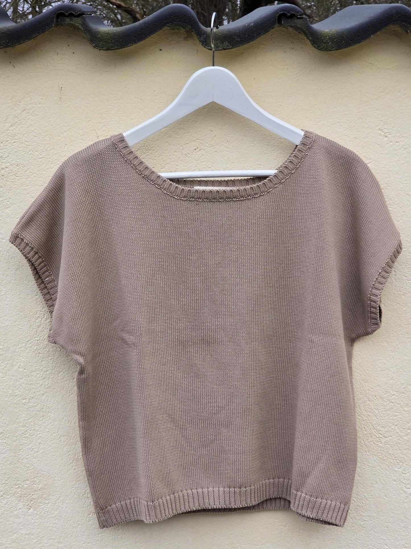Strikket bluse i økologisk bomuld. model "Merle"