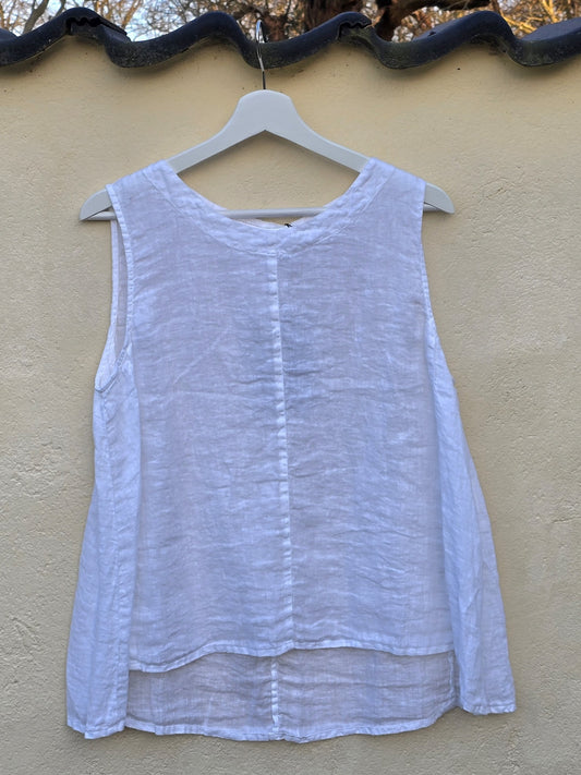 Let hørtop uden ærmer