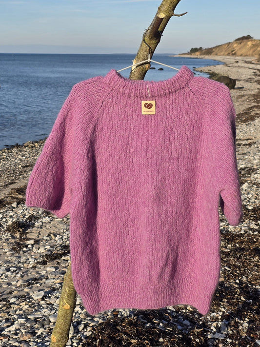 Håndstrikket T-shirt, violet