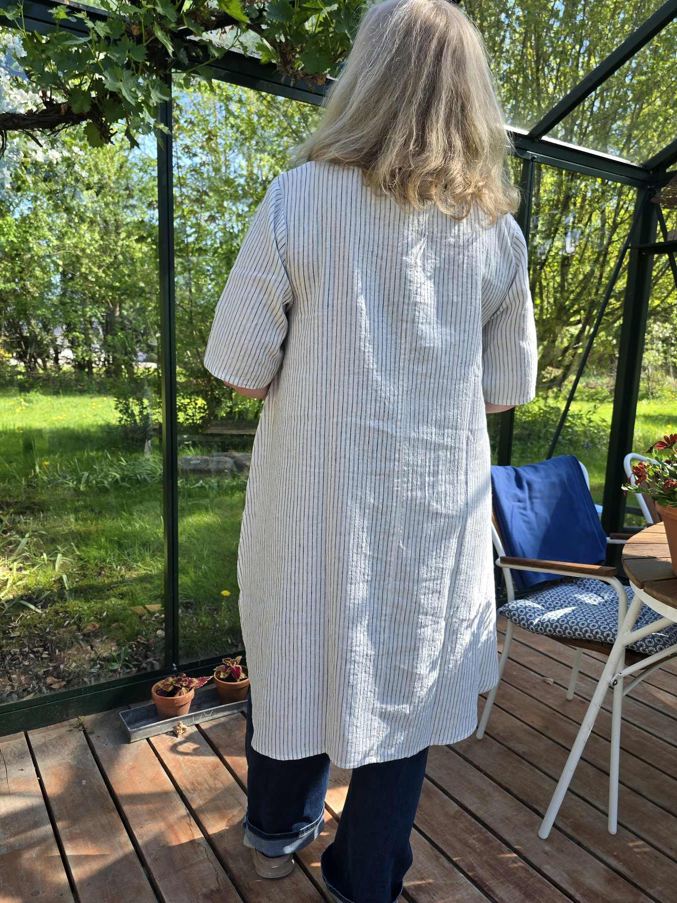 Bluse/tunika med fine broderier