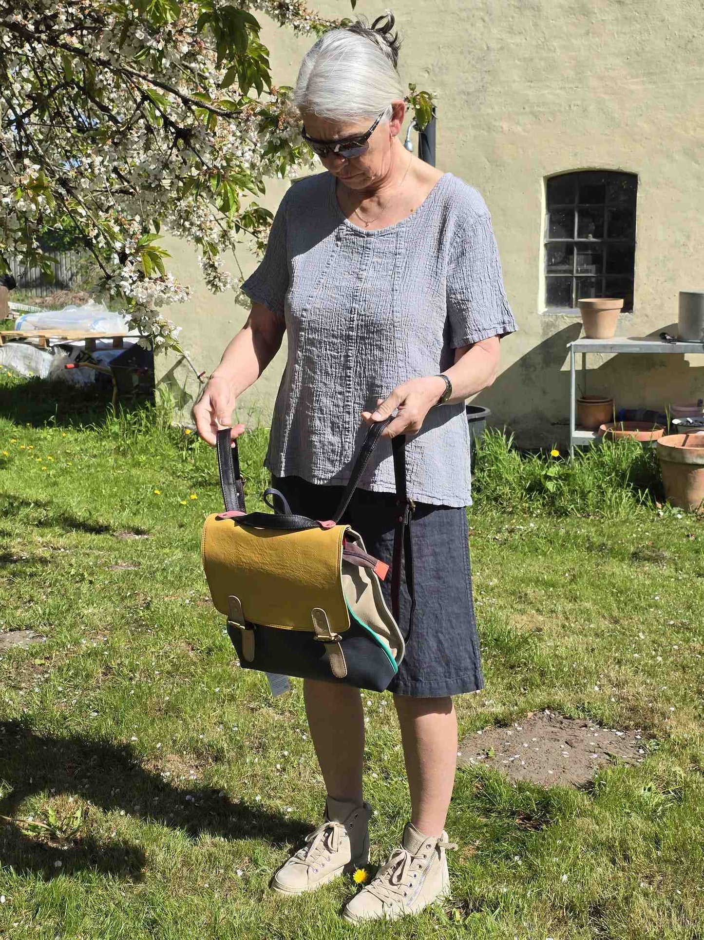 Fin bluse i hør og viskose