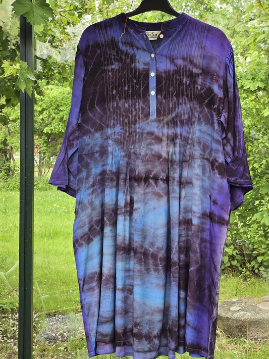 "City Dress" Blå, sort og lilla X/L