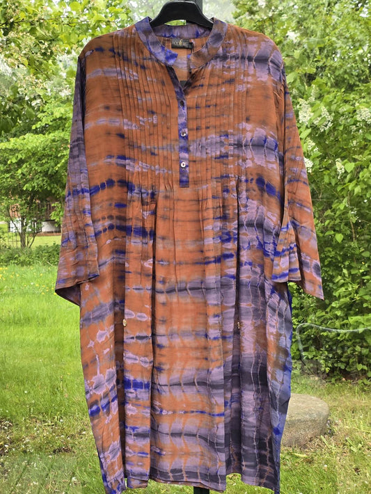 "City Dress" Orange, pink og lilla M/L