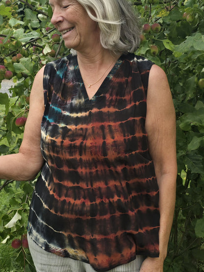 "Oda"  Farvespil silketop M/L