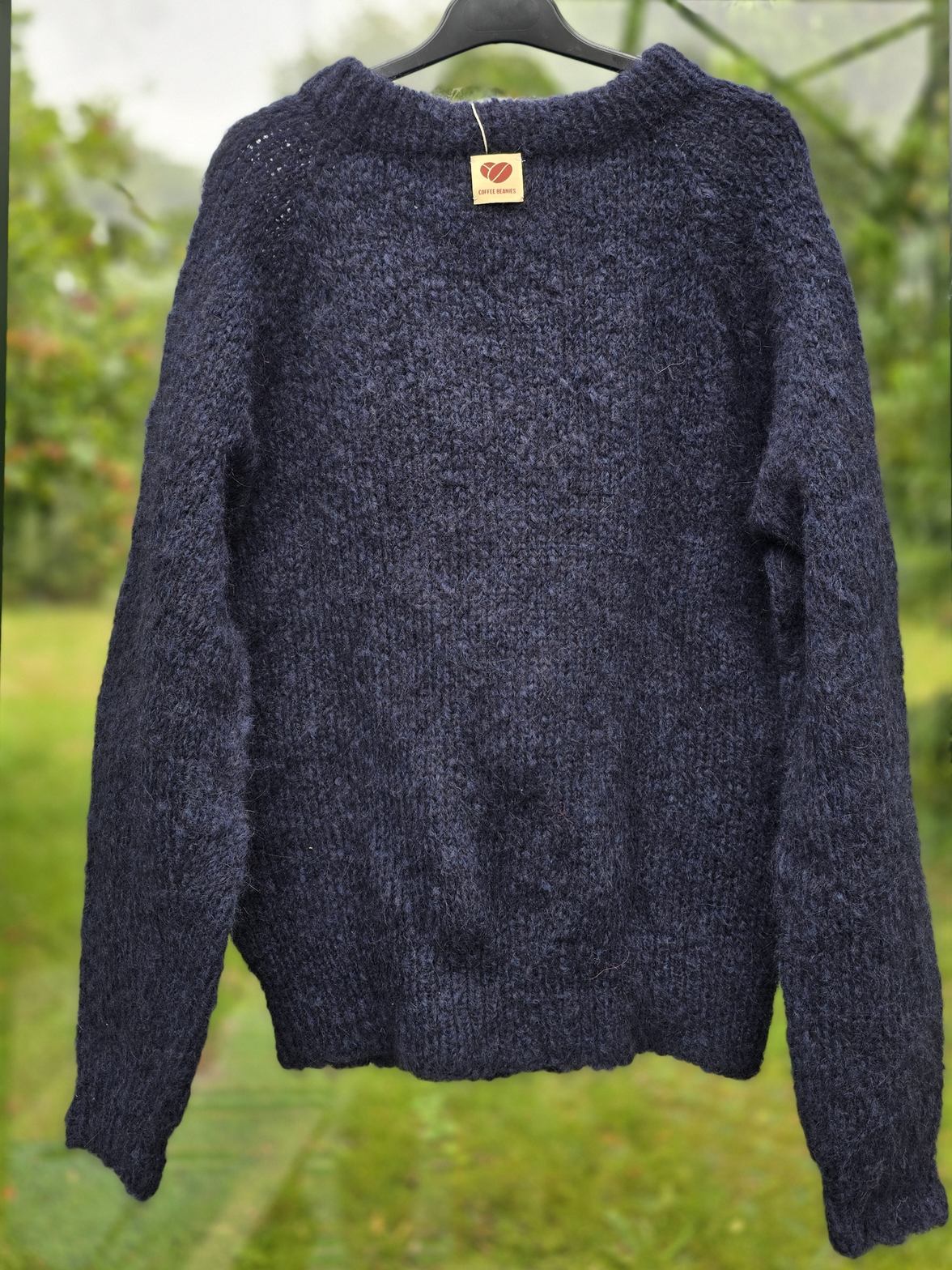 Håndstrikket sweater, navy